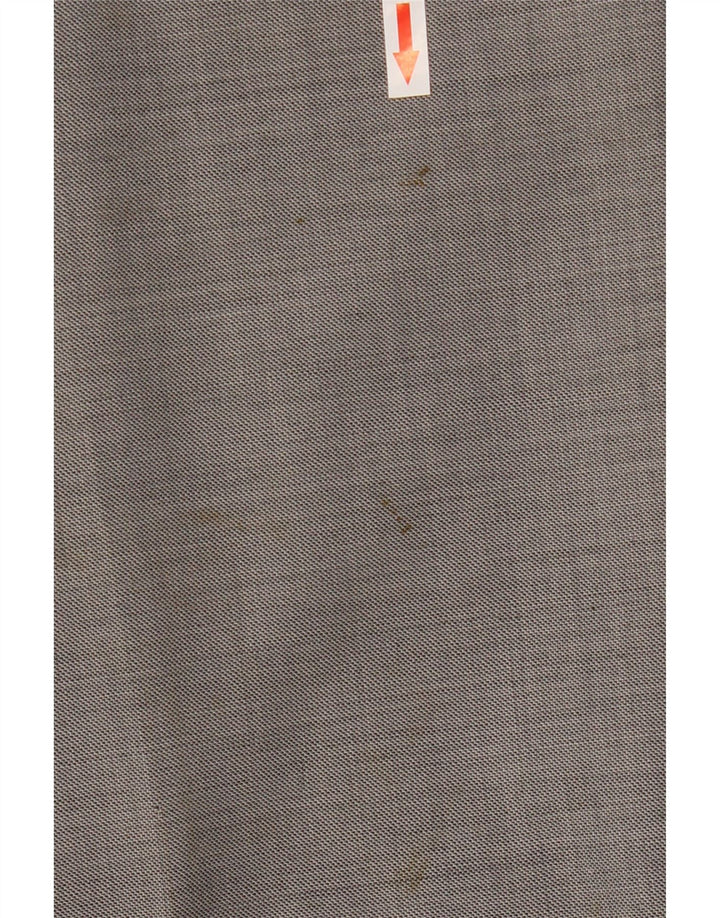 Calça masculina de terno cônico Marks & Spencer W44 L31 lã cinza