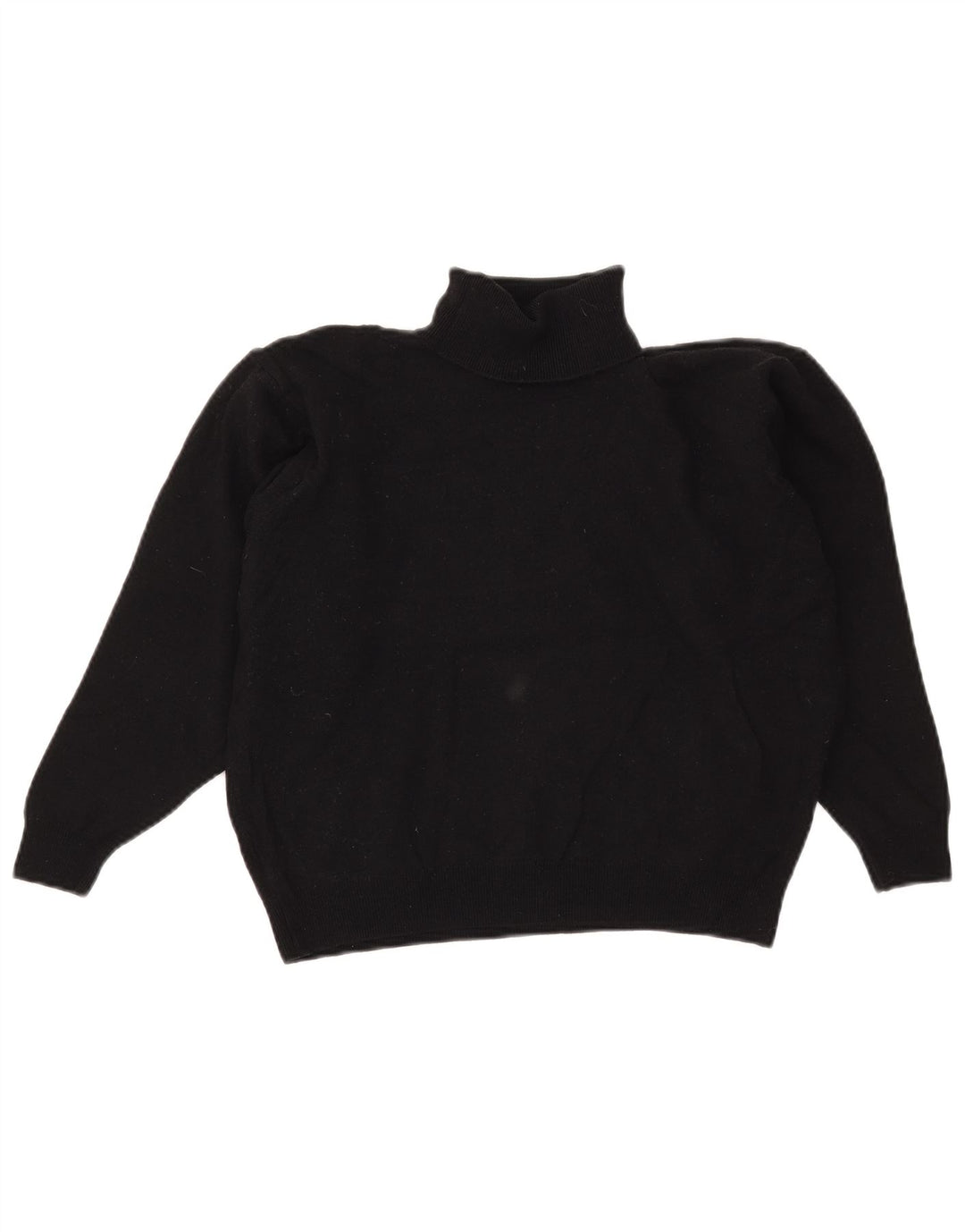 Suéter feminino Marks & Spencer com gola redonda e gola redonda Reino Unido 14 grande lã preta