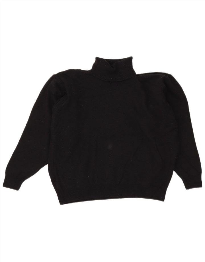 Suéter feminino Marks & Spencer com gola redonda e gola redonda Reino Unido 14 grande lã preta
