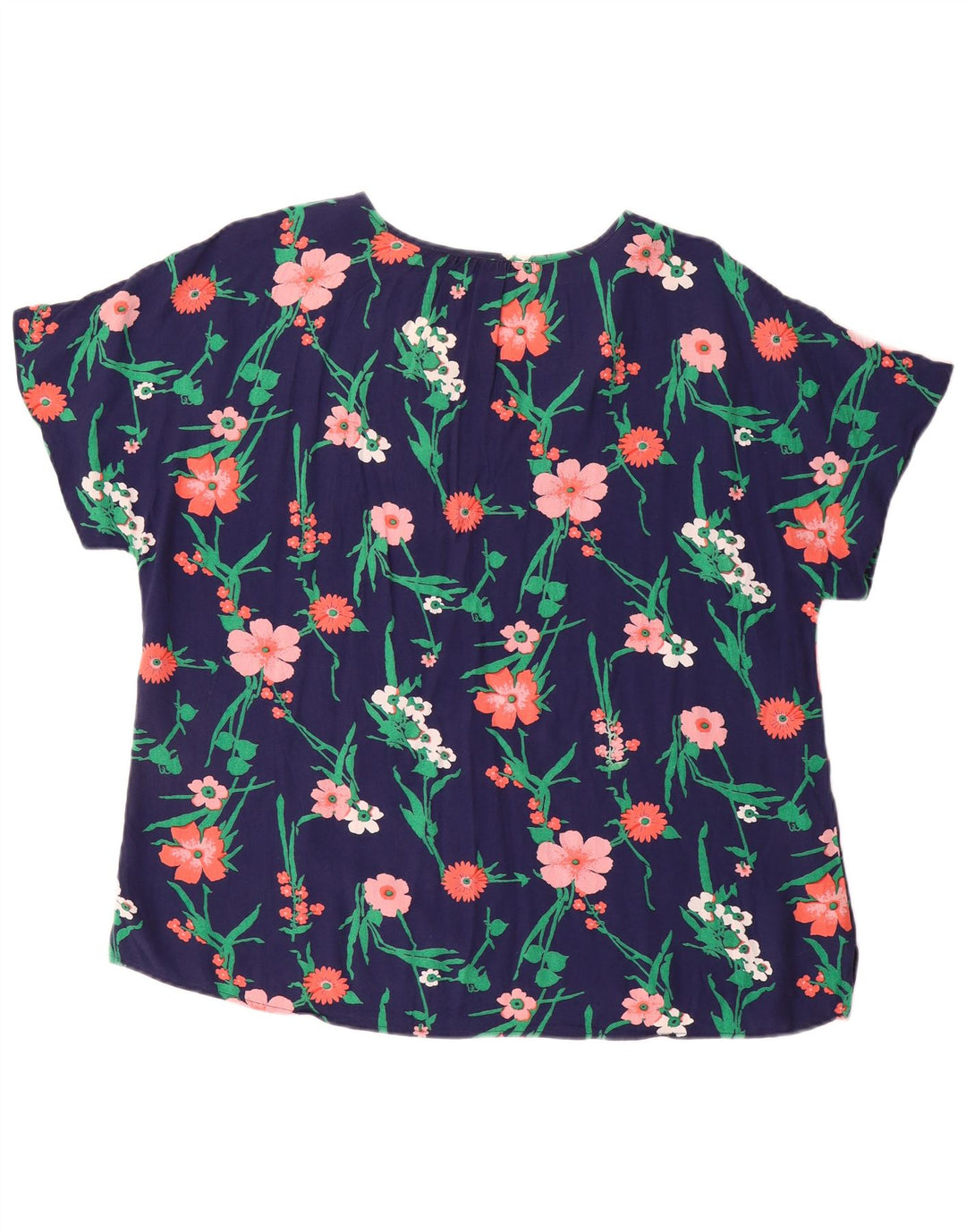 Blusa feminina Gant UK 16 grande azul marinho floral