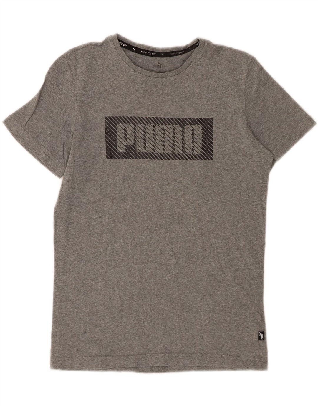 Camiseta Puma Boys Graphic Top 13-14 Anos Grande Algodão Cinza