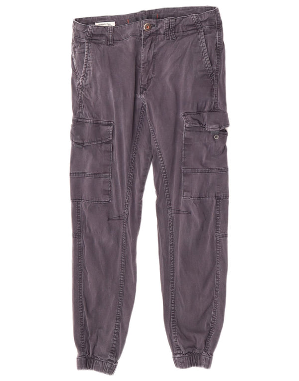 Calça cargo masculina Jack & Jones Paul Tapered W30 L27 algodão azul marinho