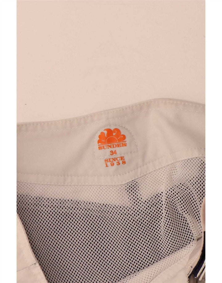 Shorts de natação masculino Sundek gráfico grande bloco colorido azul marinho