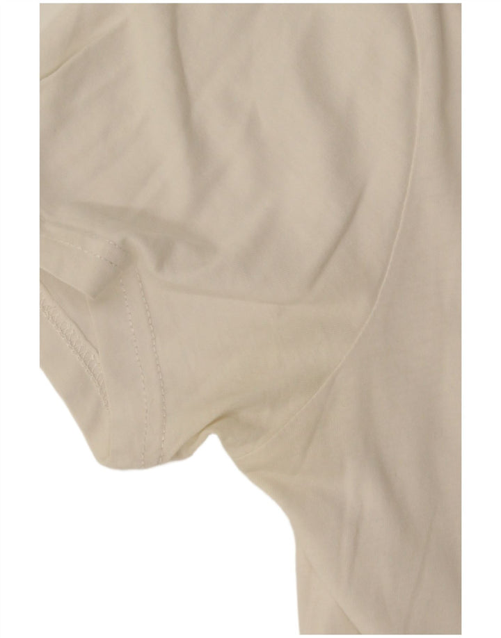 Tommy Hilfiger Camiseta masculina gráfica Top médio algodão branco