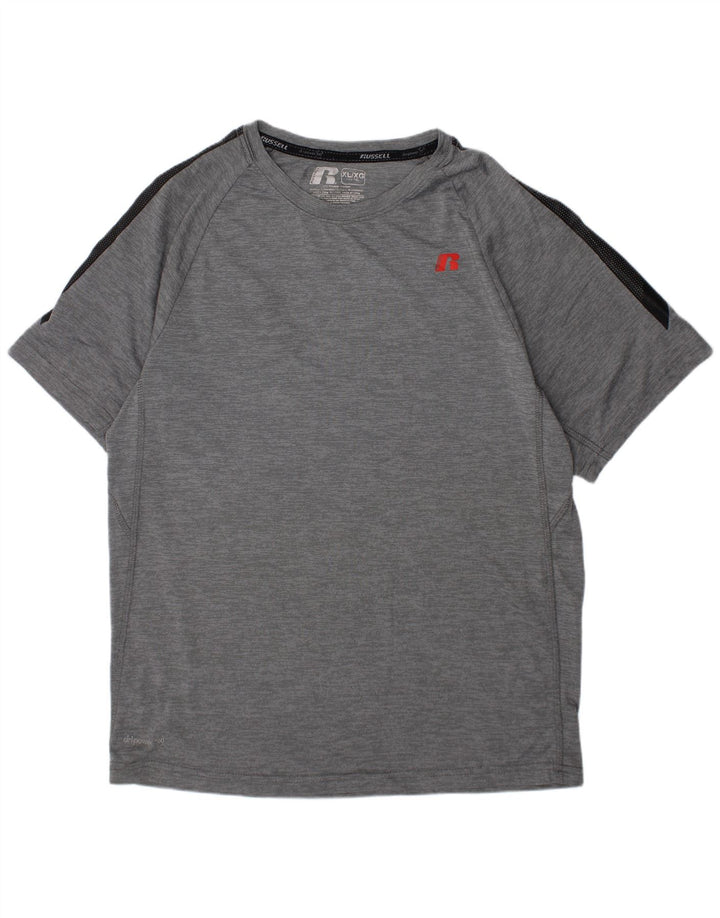 Camiseta RUSSELL ATLÉTICA Meninos Dri-Power 14-15 Anos XL Cinza
