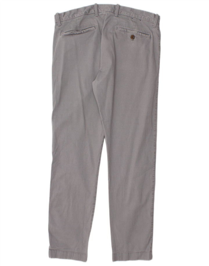 J. CREW Calça Chino Masculina Slim W32 L28 Algodão Cinza