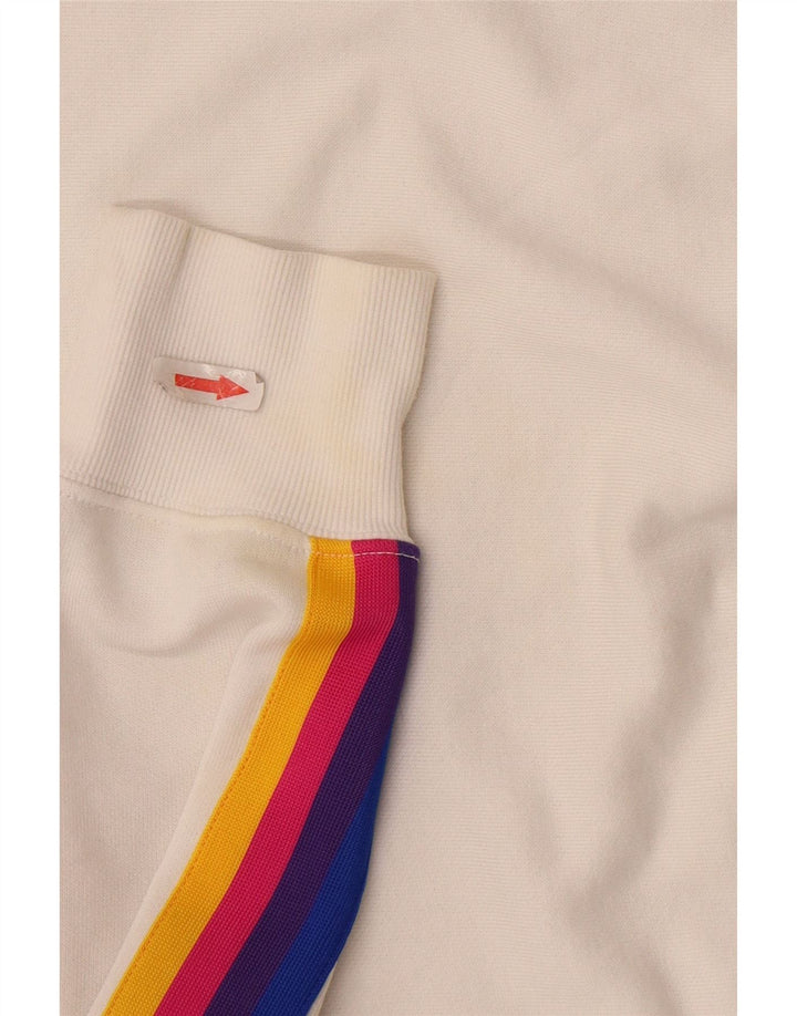Champion feminino crop moletom jumper UK 14 médio off white algodão