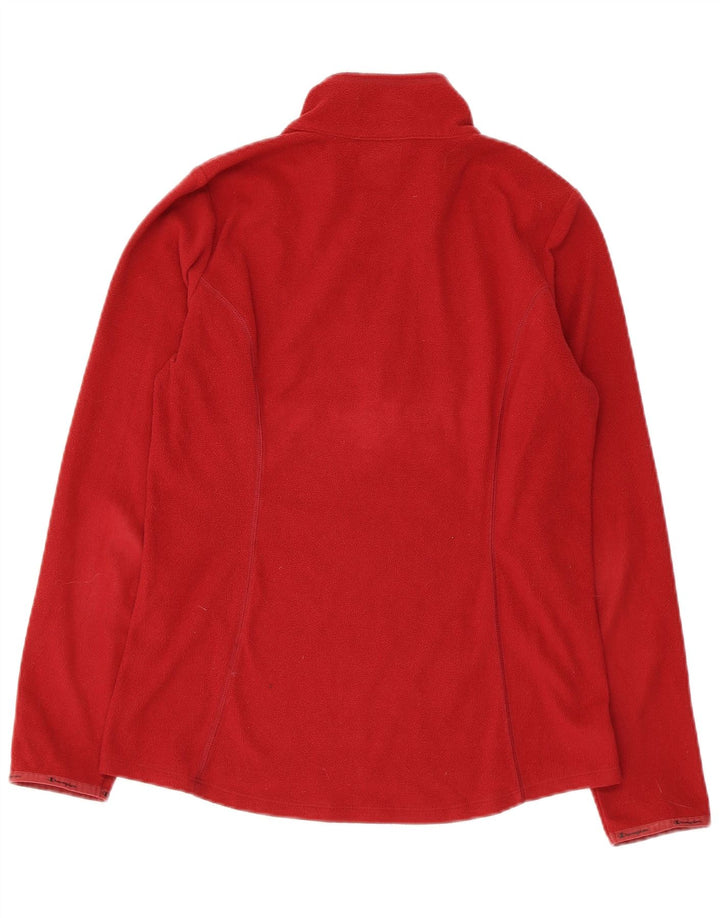 Jumper de lã feminino Champion com zíper e gola UK 10 pequeno vermelho