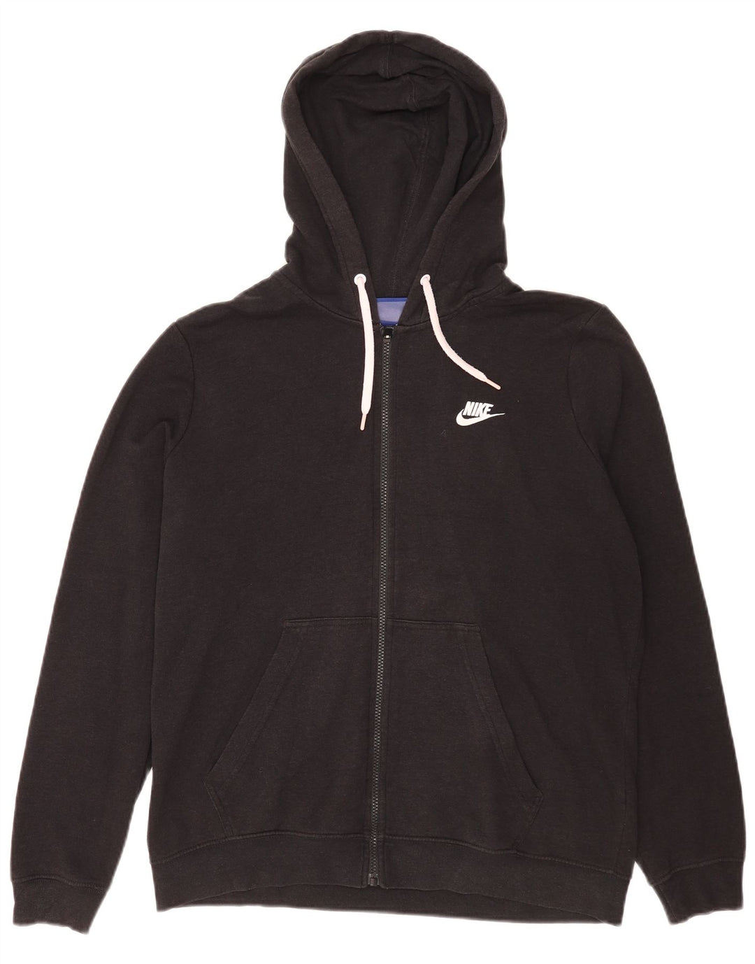 Suéter Nike feminino com capuz e zíper XL preto algodão
