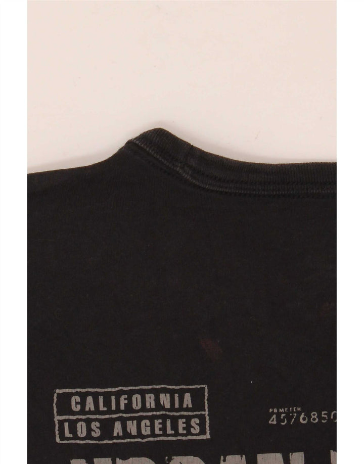 Camiseta masculina Lee Regular Fit gráfica top médio algodão preto