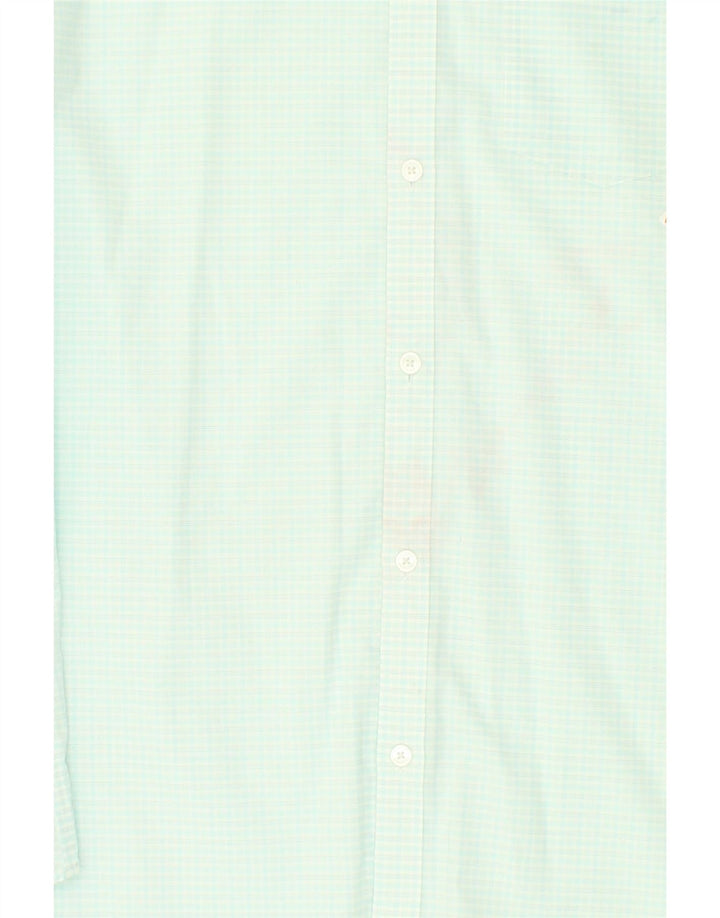 CALVIN KLEIN Mens NON - IRON Shirt Medium Blue Check Cotton | Vintage Calvin Klein | Thrift | Second-Hand Calvin Klein | Used Clothing | Messina Hembry 