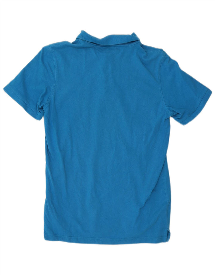 Camisa polo masculina LOTTO pequena azul algodão