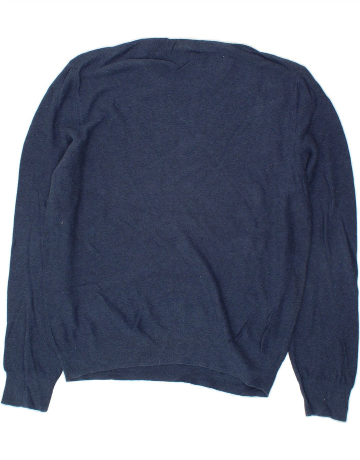 J. CREW Mens Crew Neck Jumper Sweater XL Navy Blue Cotton Vintage J. Crew and Second-Hand J. Crew from Messina Hembry 