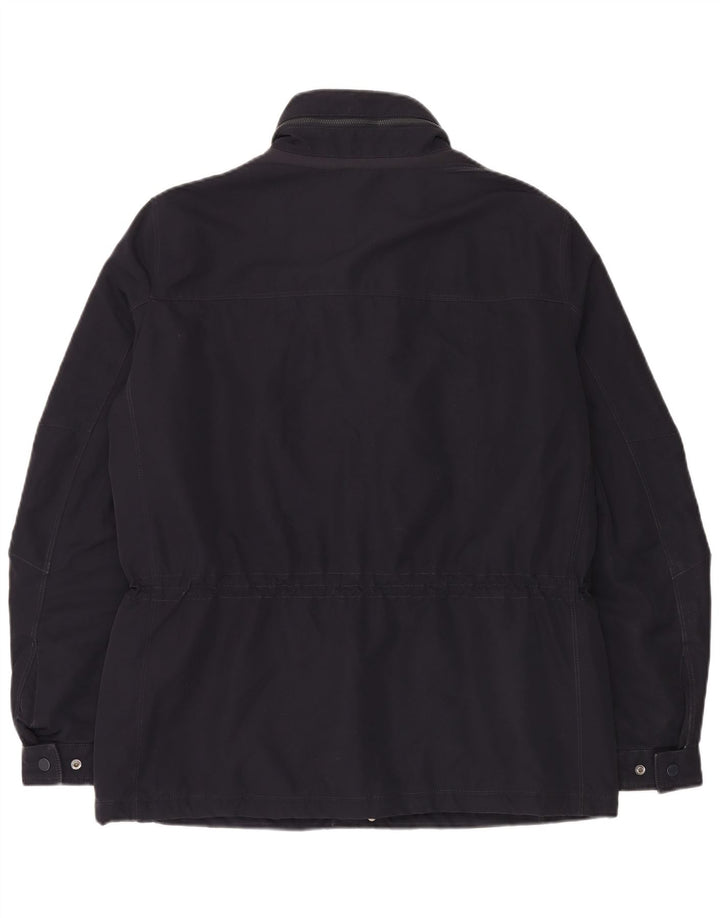 Jaqueta utilitária masculina Geox com capuz UK 42 XL azul marinho