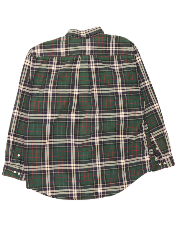 Camisa masculina de flanela Tommy Hilfiger 2XL algodão xadrez verde