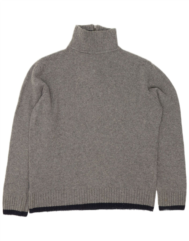 Suéter masculino Woolrich com zíper e gola redonda XL lã cinza