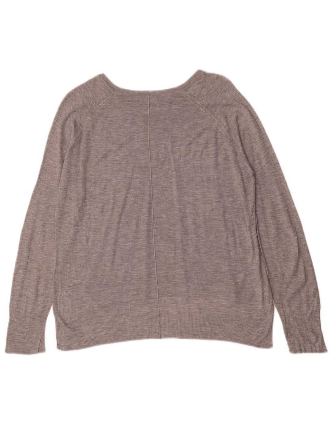 Suéter feminino Zara com gola canoa UK 14 cinza médio