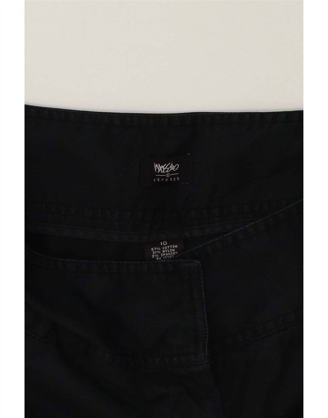 MOSSIMO Womens Straight Cropped Trousers US 10 Large W32 L24 Black Cotton Vintage Mossimo and Second-Hand Mossimo from Messina Hembry 