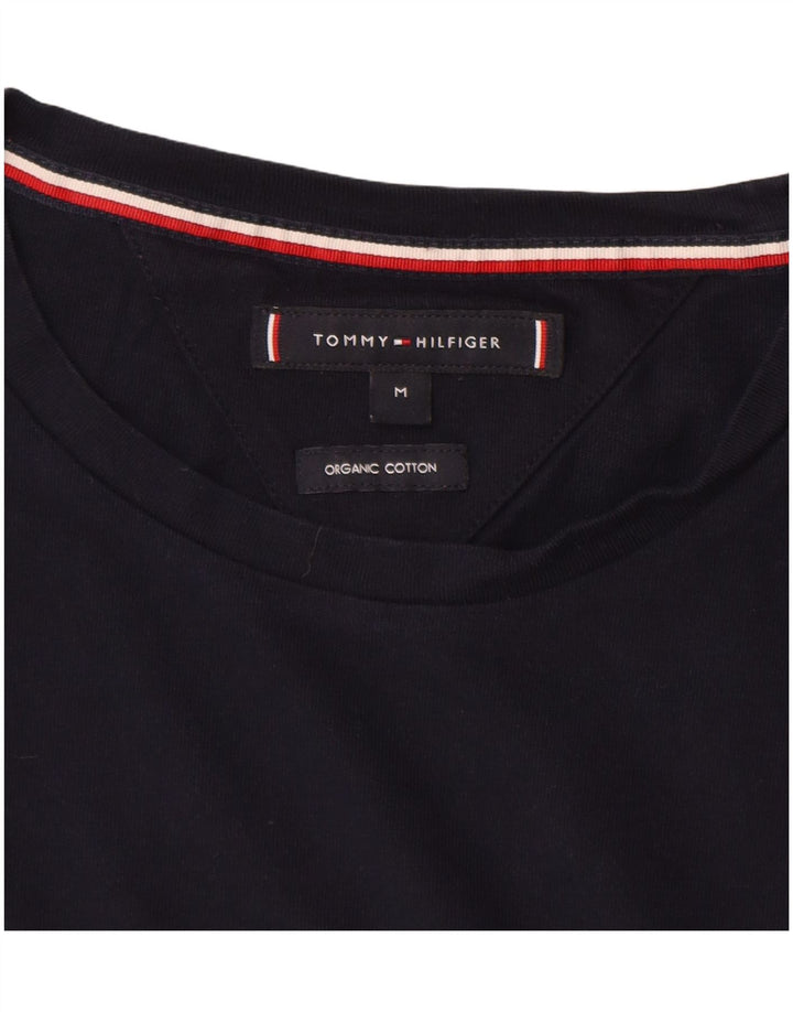 TOMMY HILFIGER Camiseta masculina gráfica Top médio algodão azul marinho