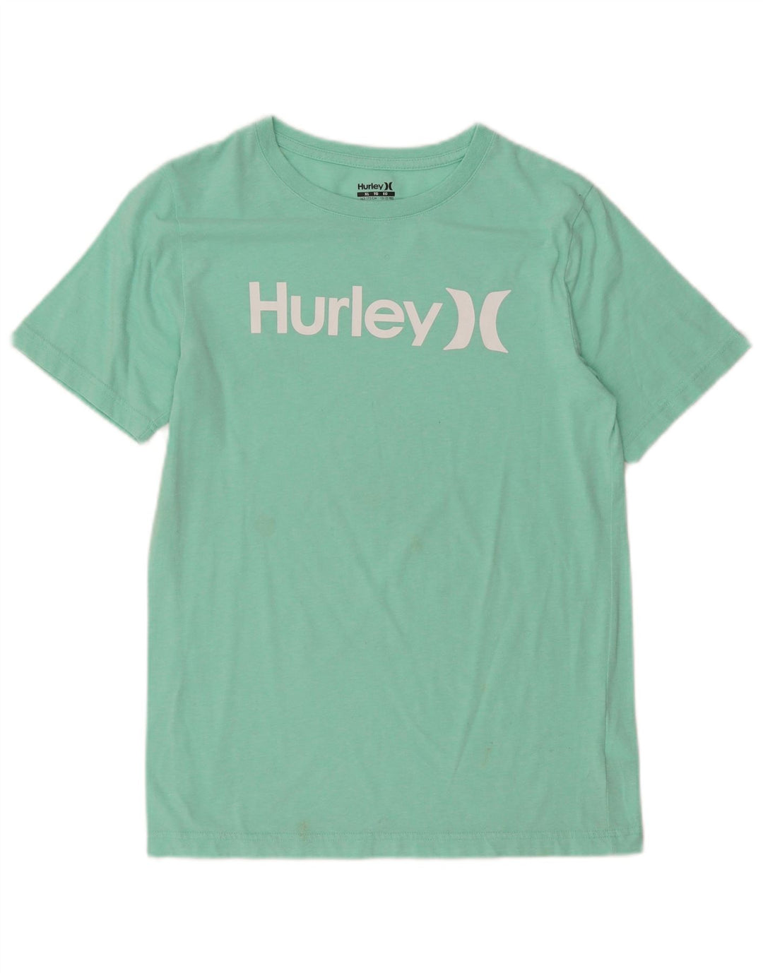 Camiseta gráfica HURLEY Boys 13-14 anos XL algodão verde