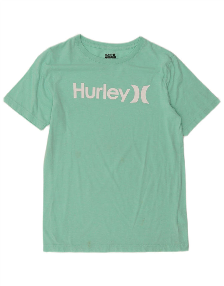 Camiseta gráfica HURLEY Boys 13-14 anos XL algodão verde