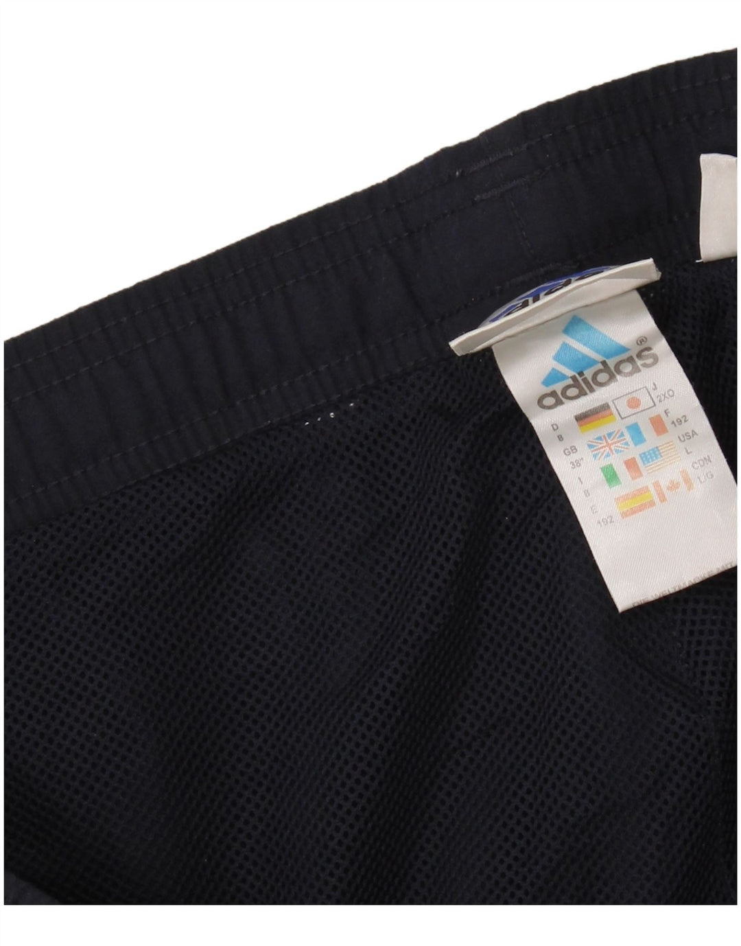 Calças de treino masculinas ADIDAS XL azul marinho poliéster