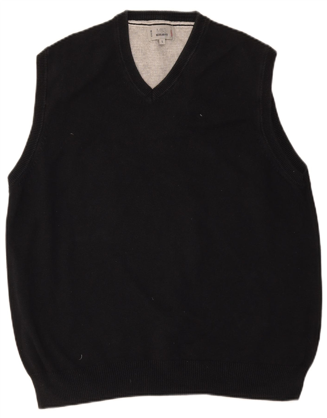 MARKS & SPENCER Mens Regular Fit Colete Regata Grande Preto