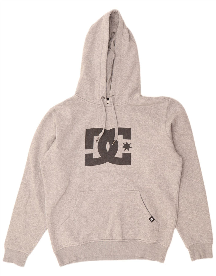DC Mens Graphic Hoodie Jumper Pequeno Algodão Cinza