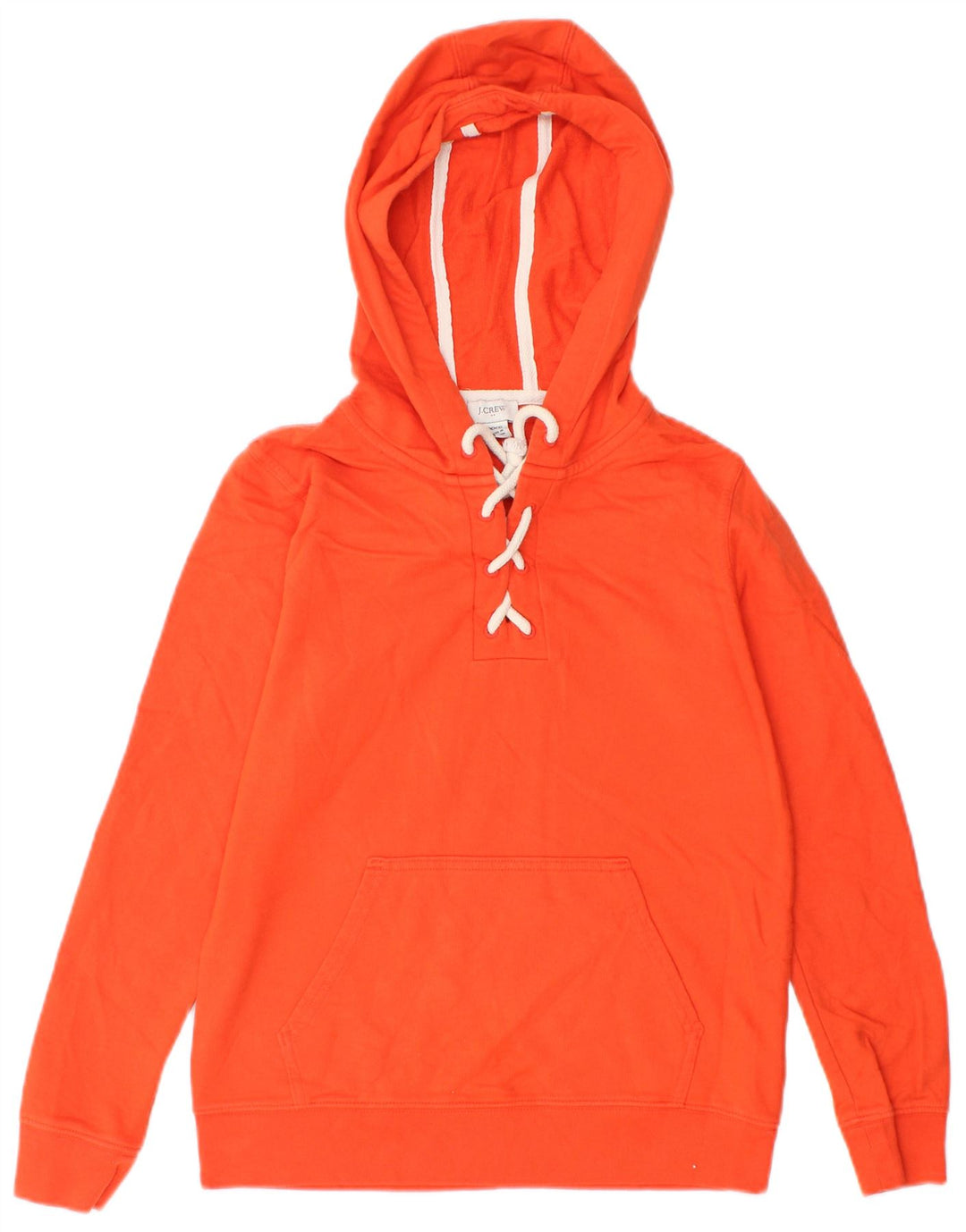 J. CREW Suéter feminino com capuz UK 2 2XS algodão laranja