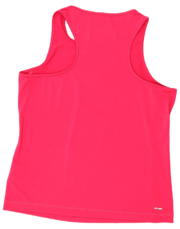 Adidas Mulher Climalite Vest Top UK 20/22 XL Rosa Poliéster
