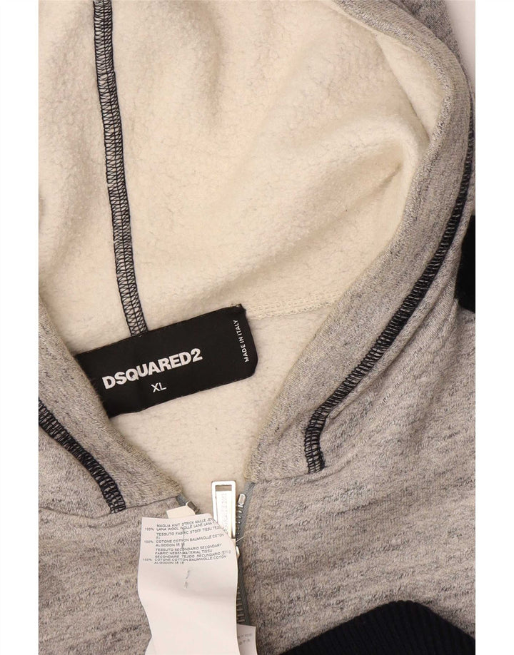 Dsquared2 Feminino UK 18 XL Cinza Colorblock Algodão