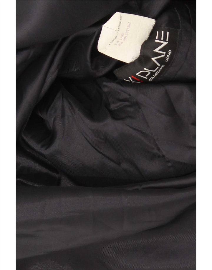Sobretudo masculino vintage IT 52 XL lã preta
