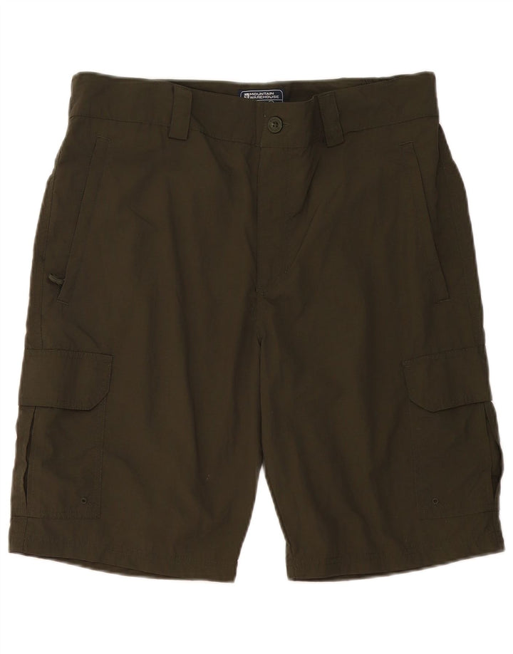 Shorts cargo feminino Mountain Warehouse W34 grande poliamida cáqui