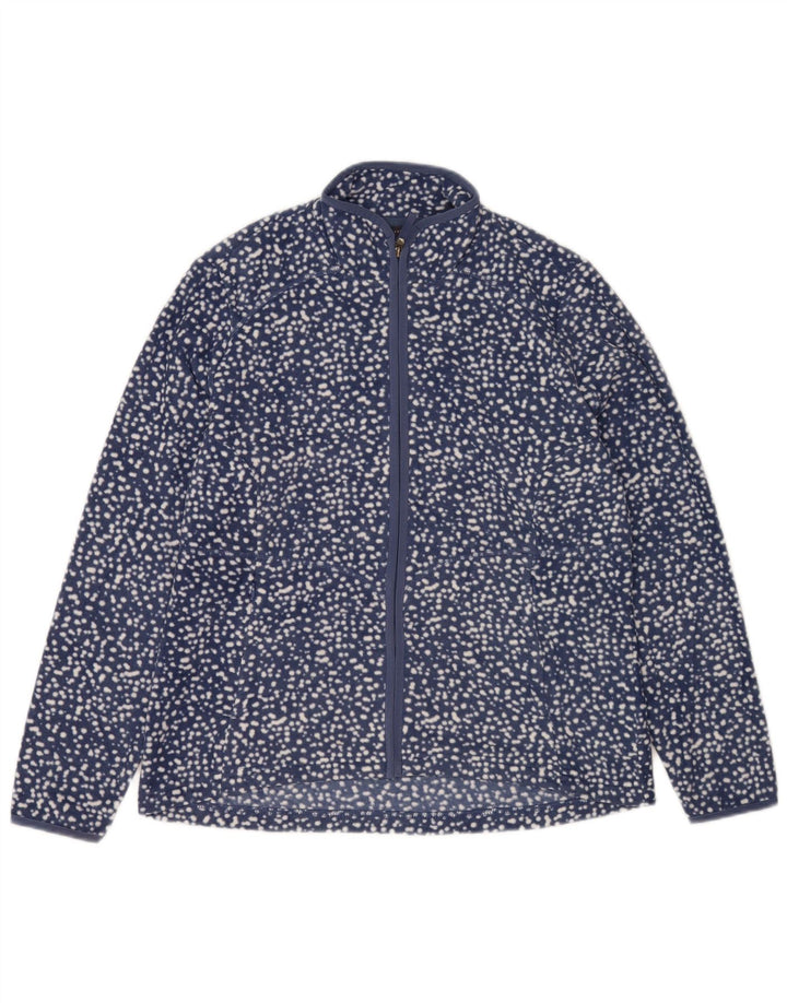 Jaqueta de lã feminina Marks & Spencer UK 16 grande azul marinho manchado