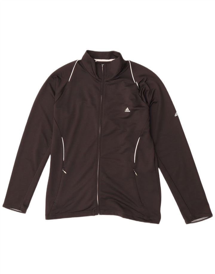 Adidas Womens Climawarm Tracksuit Top Jacket UK 16 Grande Preto