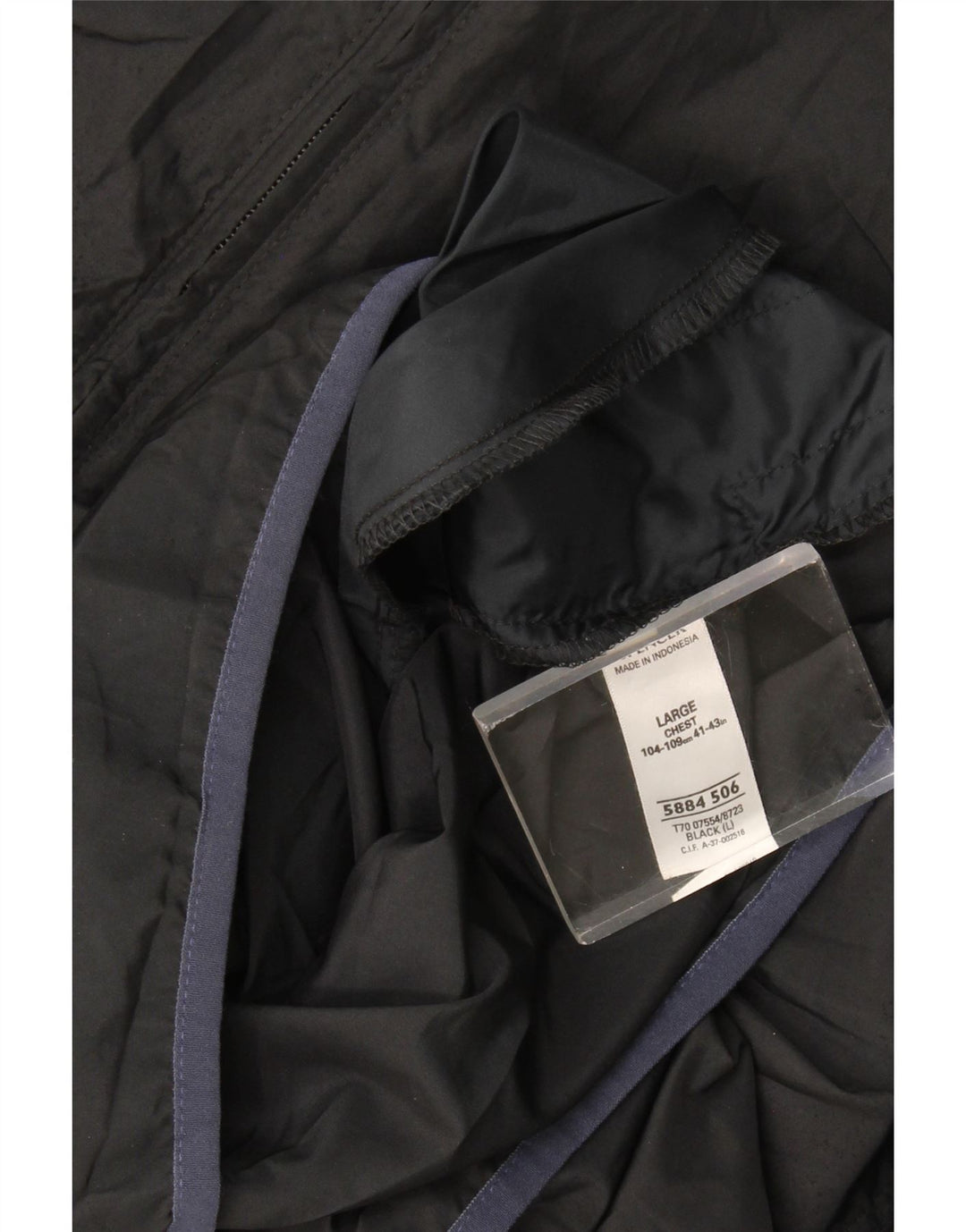 Jaqueta de chuva masculina Marks & Spencer UK 40 grande poliéster preto