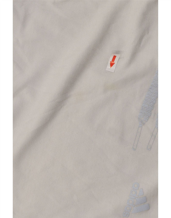 Adidas Mens Camiseta Top Grande Algodão Azul