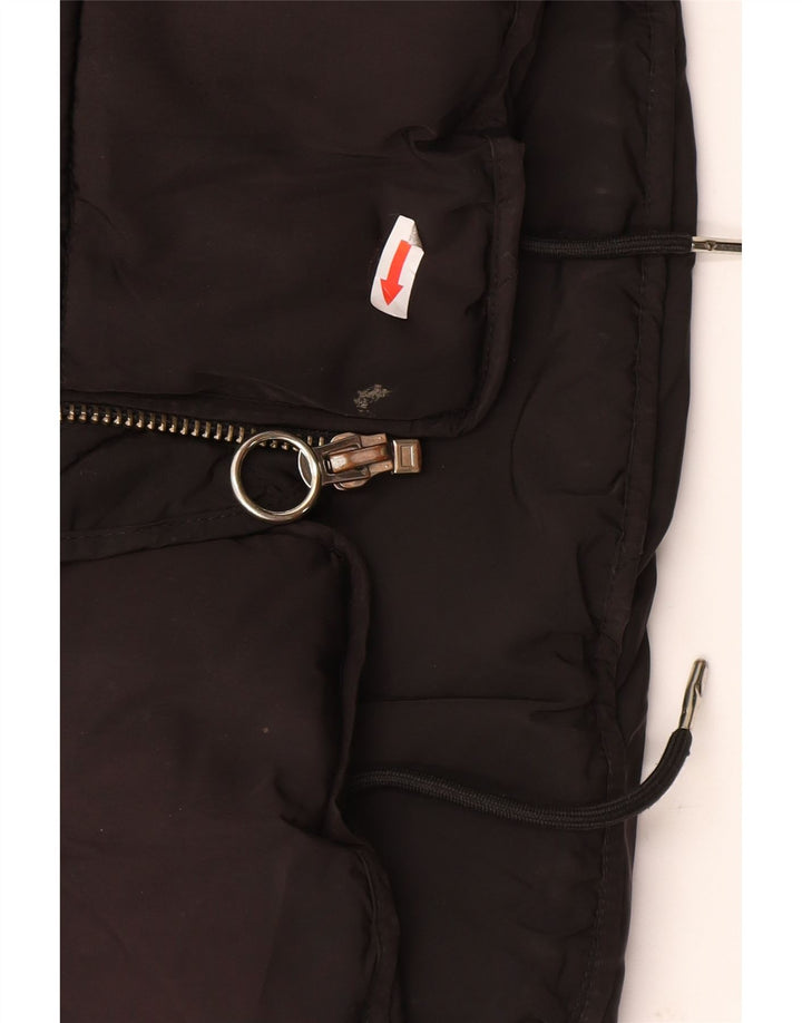 Jaqueta acolchoada grande com capuz feminina Topshop Reino Unido 8 poliéster preto pequeno