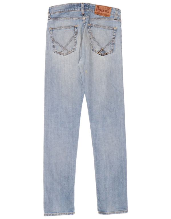 Roy Rogers Mens Jeans skinny desgastados W29 L32 algodão azul