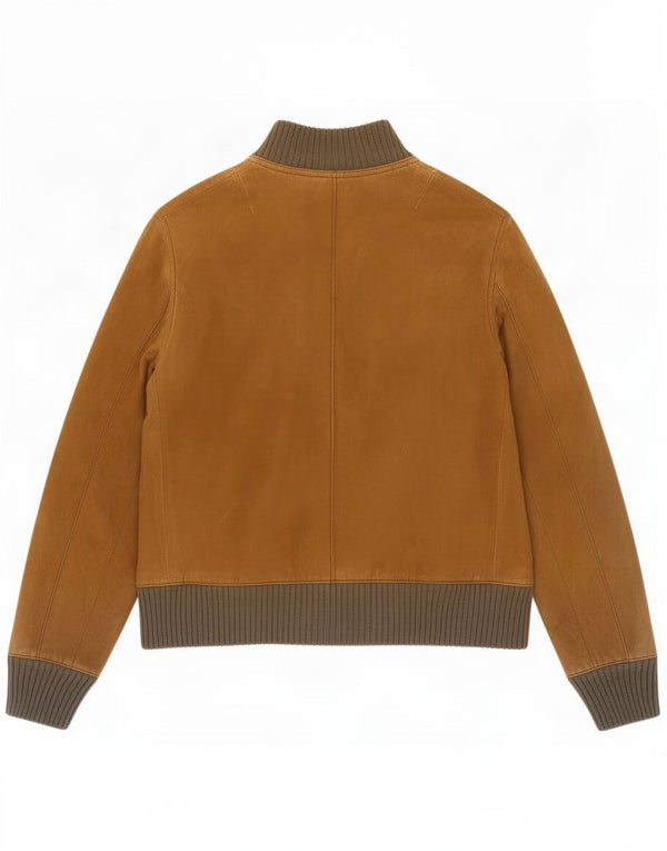 Jaqueta bomber masculina vintage de camurça UK 34 XS marrom