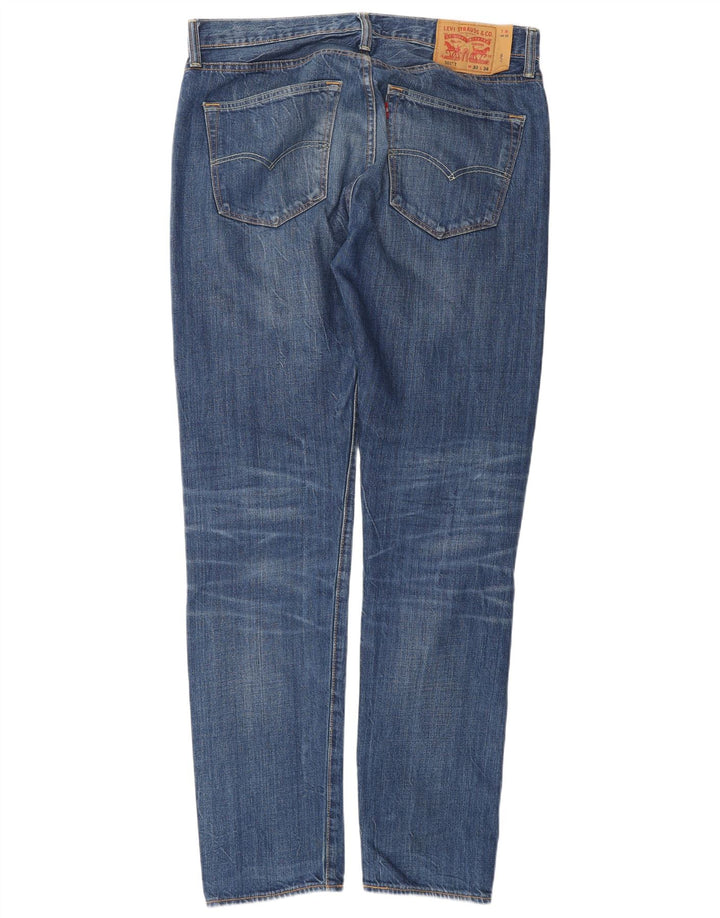 LEVI'S Jeans Slim Masculino W33 L34 Azul Algodão