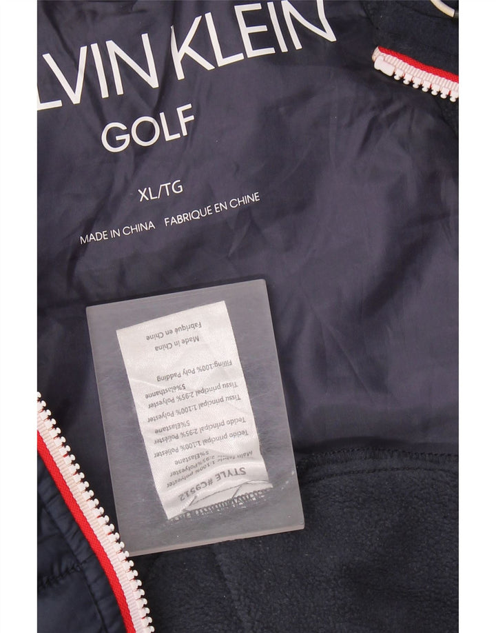 Colete acolchoado masculino CALVIN KLEIN UK 42 XL azul marinho poliéster