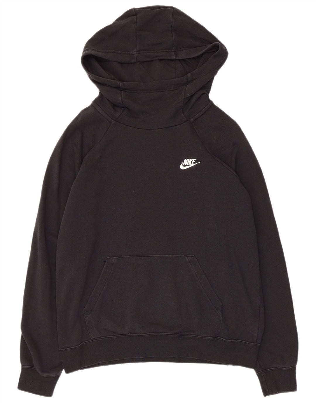 NIKE Mens Hoodie Jumper Médio Algodão Preto