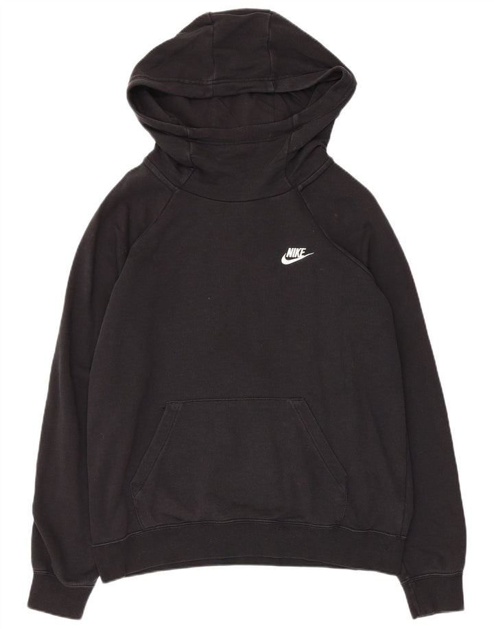 NIKE Mens Hoodie Jumper Médio Algodão Preto