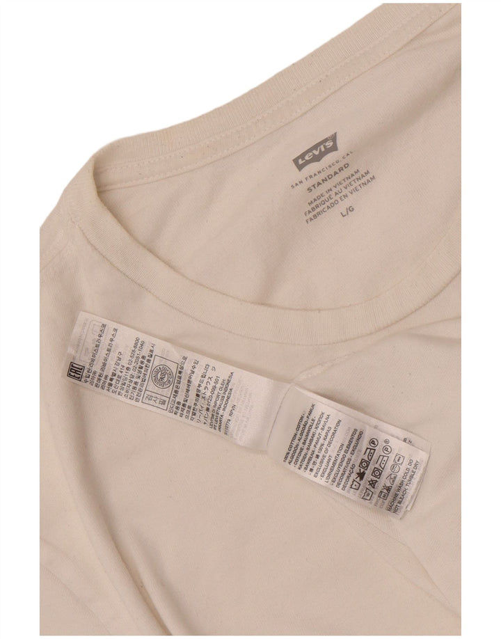 Camiseta masculina padrão Levi's Top grande de algodão branco