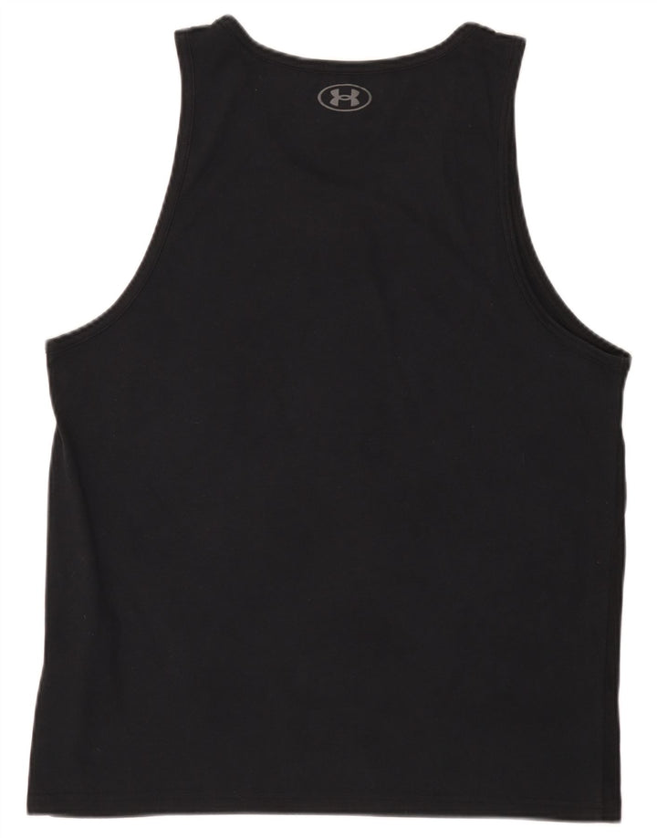 Under Armour Mens Graphic Vest Top Grande Algodão Preto