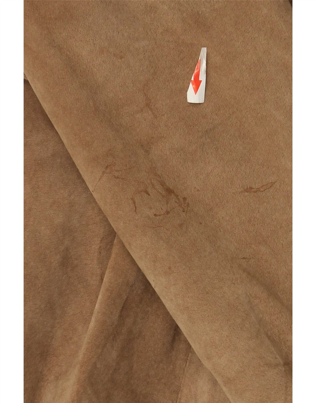 Sobretudo de camurça vintage feminino UK 14 bege médio