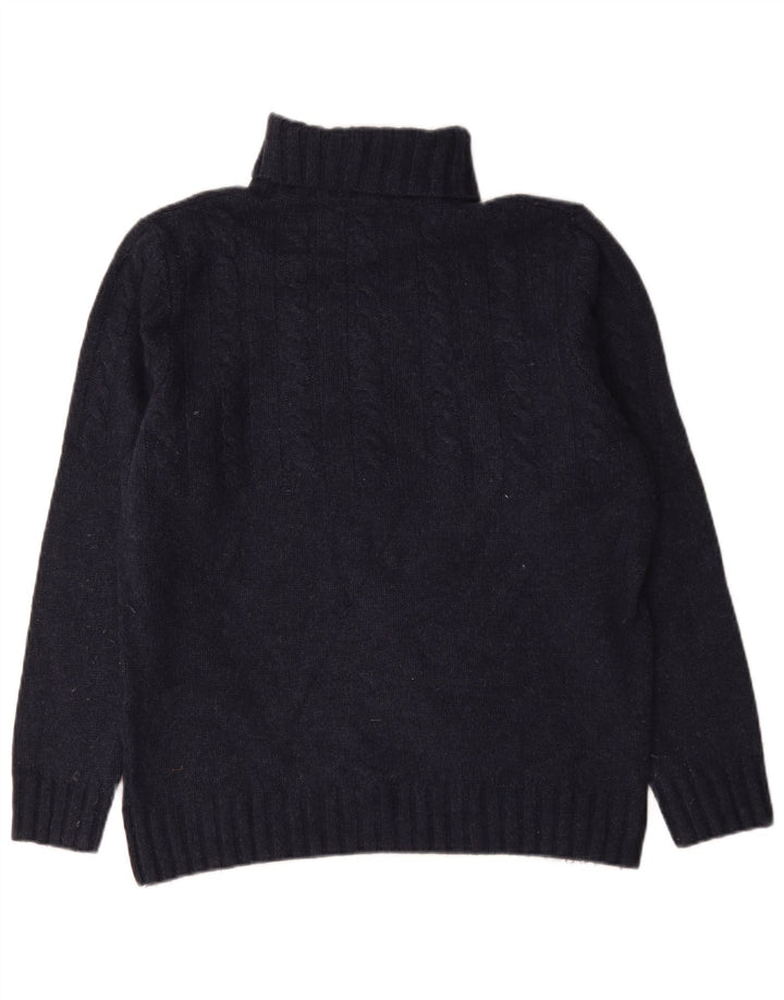 Suéter masculino Barbour com gola redonda, grande lã azul marinho