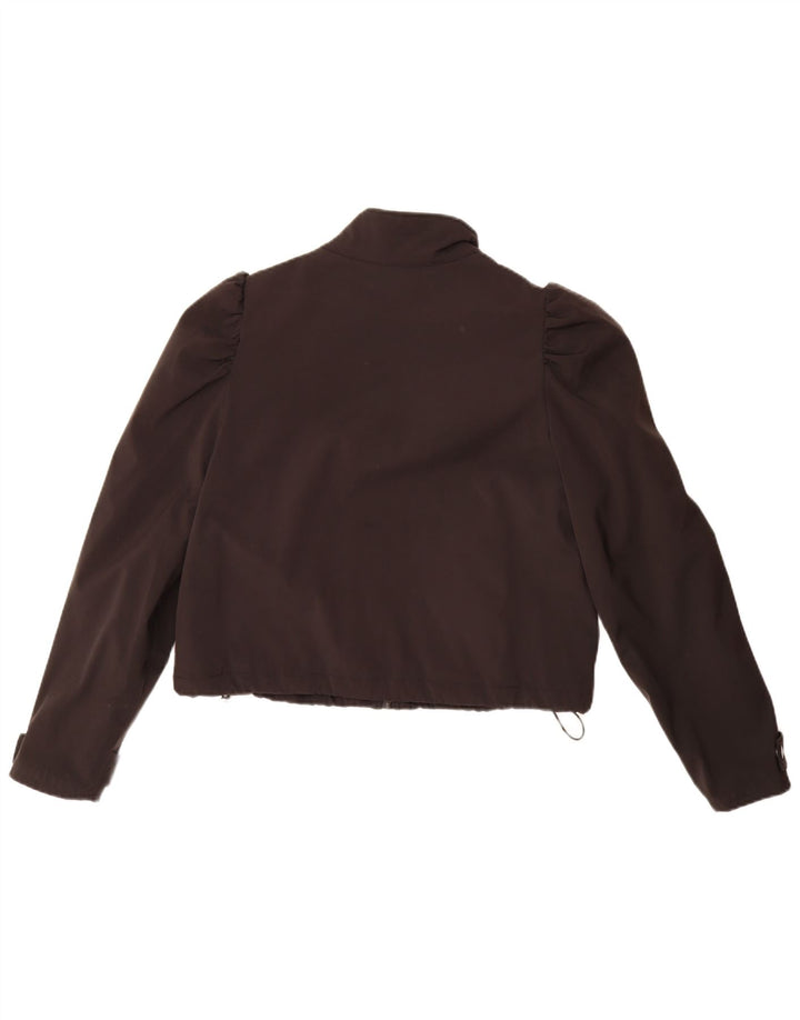 Zara Womens Crop Oversized Bomber Jacket UK 10 Pequeno Preto