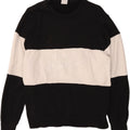 NIKE Mens Graphic Moletom Jumper Grande Preto Colorblock Algodão